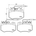 Juego de 4 pastillas de freno BREMBO P 61 041