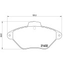 Juego de 4 pastillas de freno BREMBO P 61 053