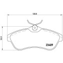 Juego de 4 pastillas de freno BREMBO P 61 075