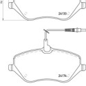 Juego de 4 pastillas de freno BREMBO P 61 119