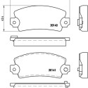 Juego de 4 pastillas de freno BREMBO P 68 004