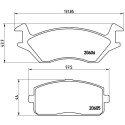 Juego de 4 pastillas de freno BREMBO P 83 004