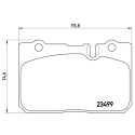Juego de 4 pastillas de freno BREMBO P 83 039