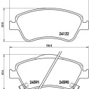 Juego de 4 pastillas de freno BREMBO P 83 079