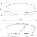 Juego de 4 pastillas de freno BREMBO P 83 148