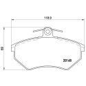 Juego de 4 pastillas de freno BREMBO P 85 015