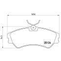 Juego de 4 pastillas de freno BREMBO P 85 028