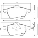 Juego de 4 pastillas de freno BREMBO P 85 039