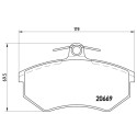 Juego de 4 pastillas de freno BREMBO P 85 092
