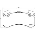 Juego de 4 pastillas de freno BREMBO P 85 136