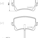 Juego de 4 pastillas de freno BREMBO P 85 142
