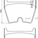 Juego de 8 pastillas de freno BREMBO P 85 152