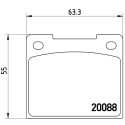 Juego de 4 pastillas de freno BREMBO P 86 001