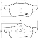 Juego de 4 pastillas de freno BREMBO P 86 016