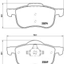 Juego de 4 pastillas de freno BREMBO P 86 020