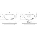 Juego de 4 pastillas de freno BREMBO P 86 024