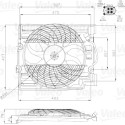 Motor eléctrico, ventilador del radiador