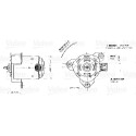 Motor eléctrico, ventilador del radiador