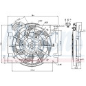 Ventilador, condensador del aire acondicionado NISSENS 85186
