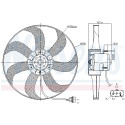 Ventilador, refrigeración del motor NISSENS 85725