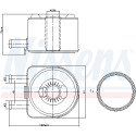 Radiador de aceite, aceite motor