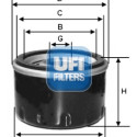 Filtro de aceite UFI 23.449.00