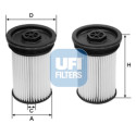 Filtro combustible UFI 26.071.00