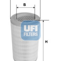 Filtro de aire UFI 27.A72.00
