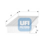 Filtro de aire UFI 30.139.00