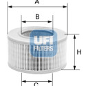Filtro de aire UFI 30.871.00