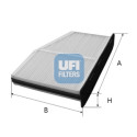 Filtro, aire habitáculo UFI 53.148.00