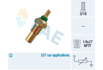 Sensor, temperatura del refrigerante