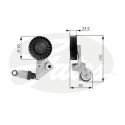 Polea tensora, correa poli V DriveAlign®