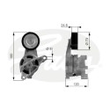 Polea tensora, correa poli V DriveAlign®
