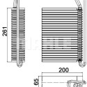 Evaporador, aire acondicionado