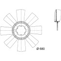 Núcleo ventilador, refr. motor