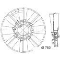 Núcleo ventilador, refr. motor