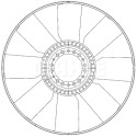 Núcleo ventilador, refr. motor