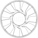 Núcleo ventilador, refr. motor