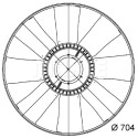Núcleo ventilador, refr. motor