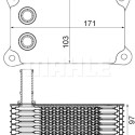 Radiador de aceite, aceite motor MAHLE ORIGINAL CLC 200 000S