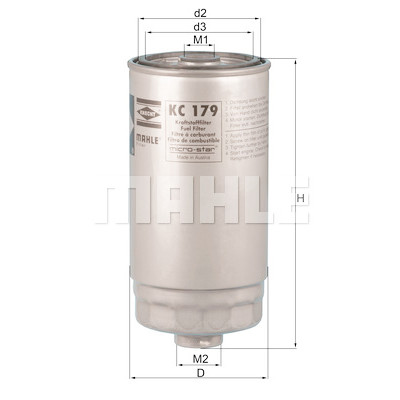 Filtro combustible MAHLE ORIGINAL KC 179