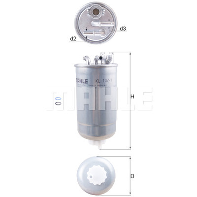 Filtro combustible MAHLE ORIGINAL KL 147/1D