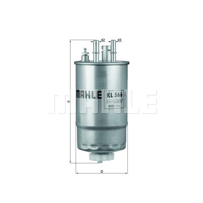 Filtro combustible MAHLE ORIGINAL KL 566