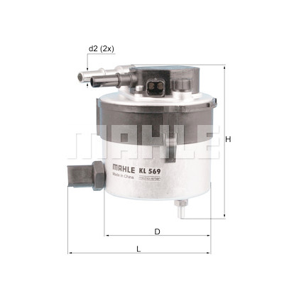 Filtro combustible MAHLE ORIGINAL KL 569