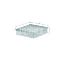 Filtro de aire MAHLE ORIGINAL LX 1049