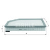 Filtro de aire MAHLE ORIGINAL LX 1591/2