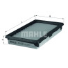 Filtro de aire MAHLE ORIGINAL LX 1631