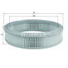 Filtro de aire MAHLE ORIGINAL LX 1638