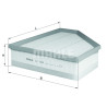 Filtro de aire MAHLE ORIGINAL LX 1640